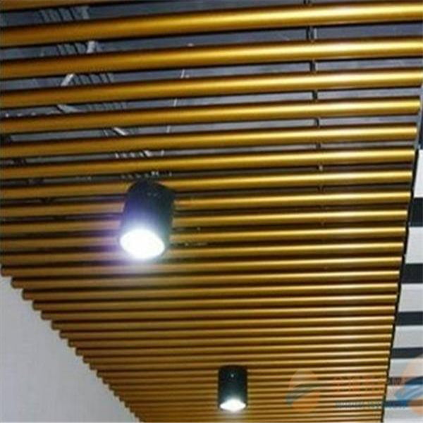 青海鋁圓管廠家 型材鋁圓管天花吊頂 辦公室走廊圓形木紋鋁圓管定做